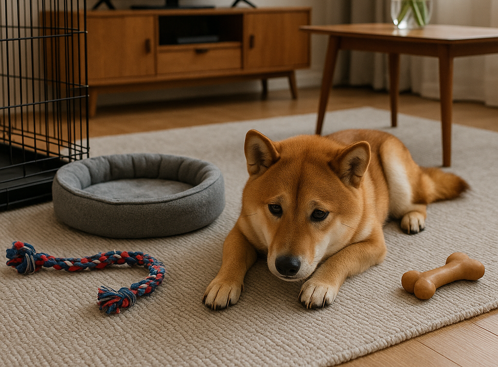 Как научить щенка оставаться дома одному